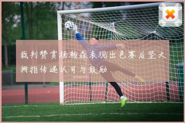裁判赞赏杨瀚森表现出色赛后竖大拇指传递认可与鼓励